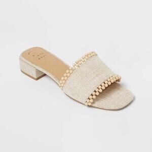 Womens Lottie Sandals with Memory Foam Insole - A New Day - Natural